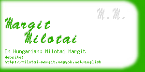 margit milotai business card
